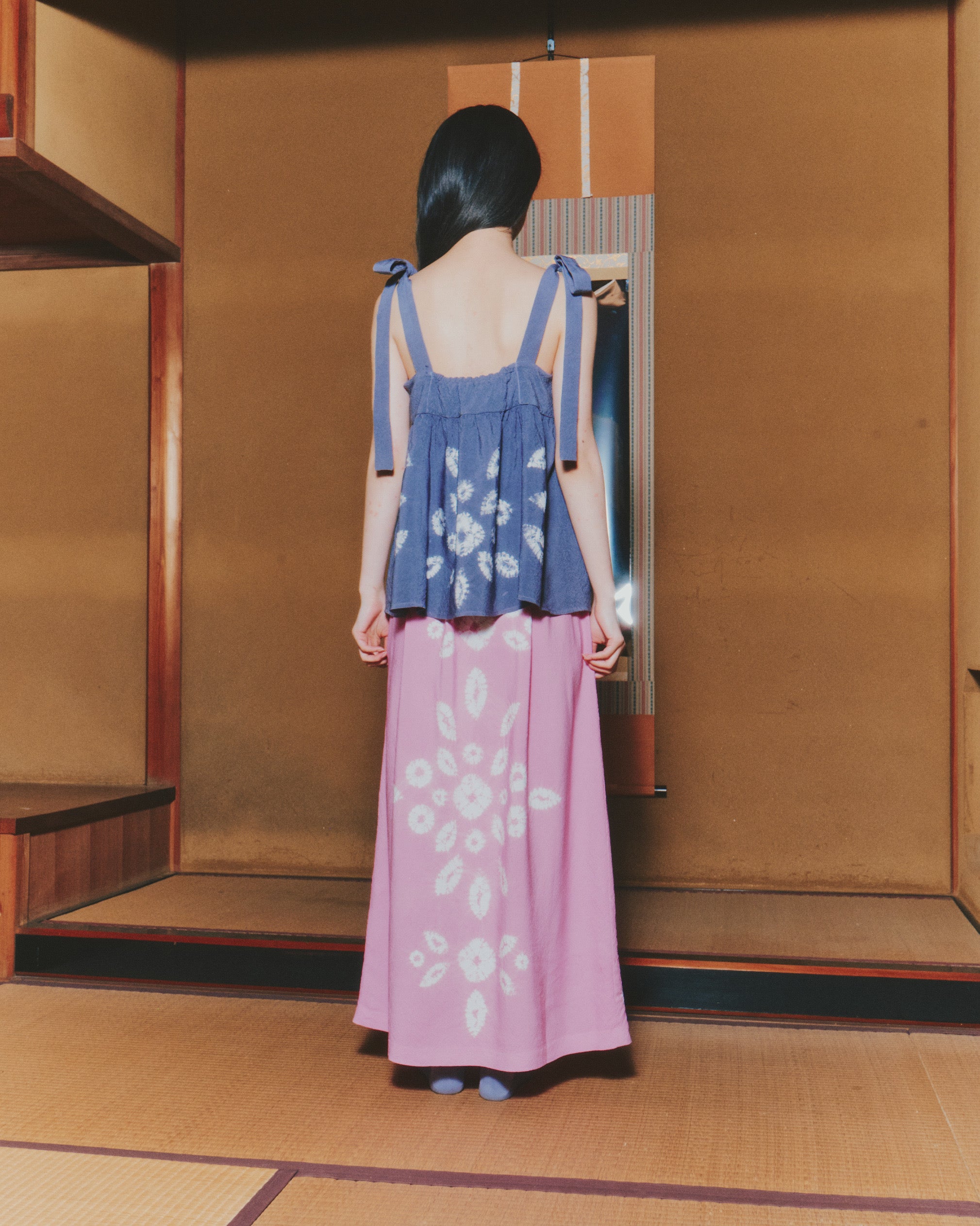 【WORKSHOP】桔梗 "Nui-shibori" ribbon camisole