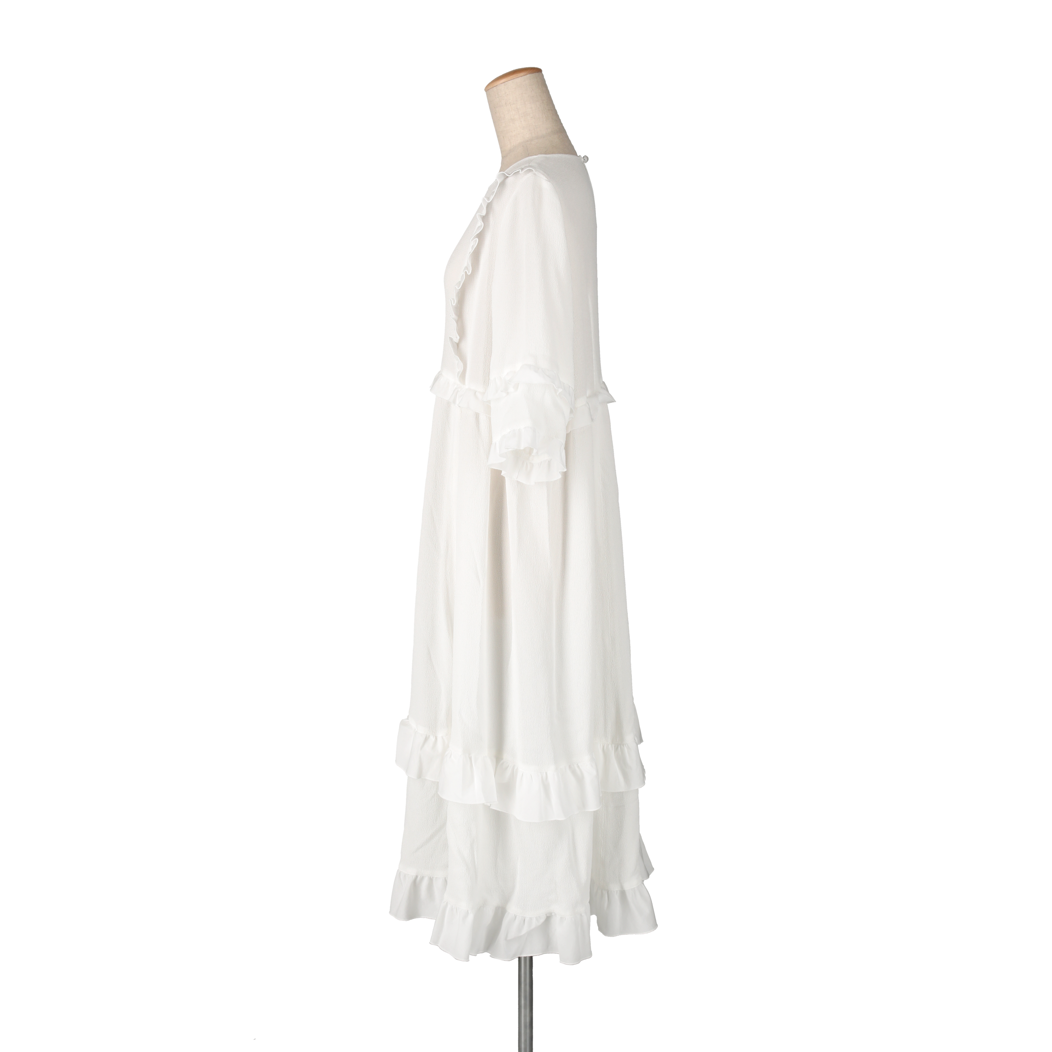 【WORKSHOP】常盤 "Nui-shibori"ruffle dress