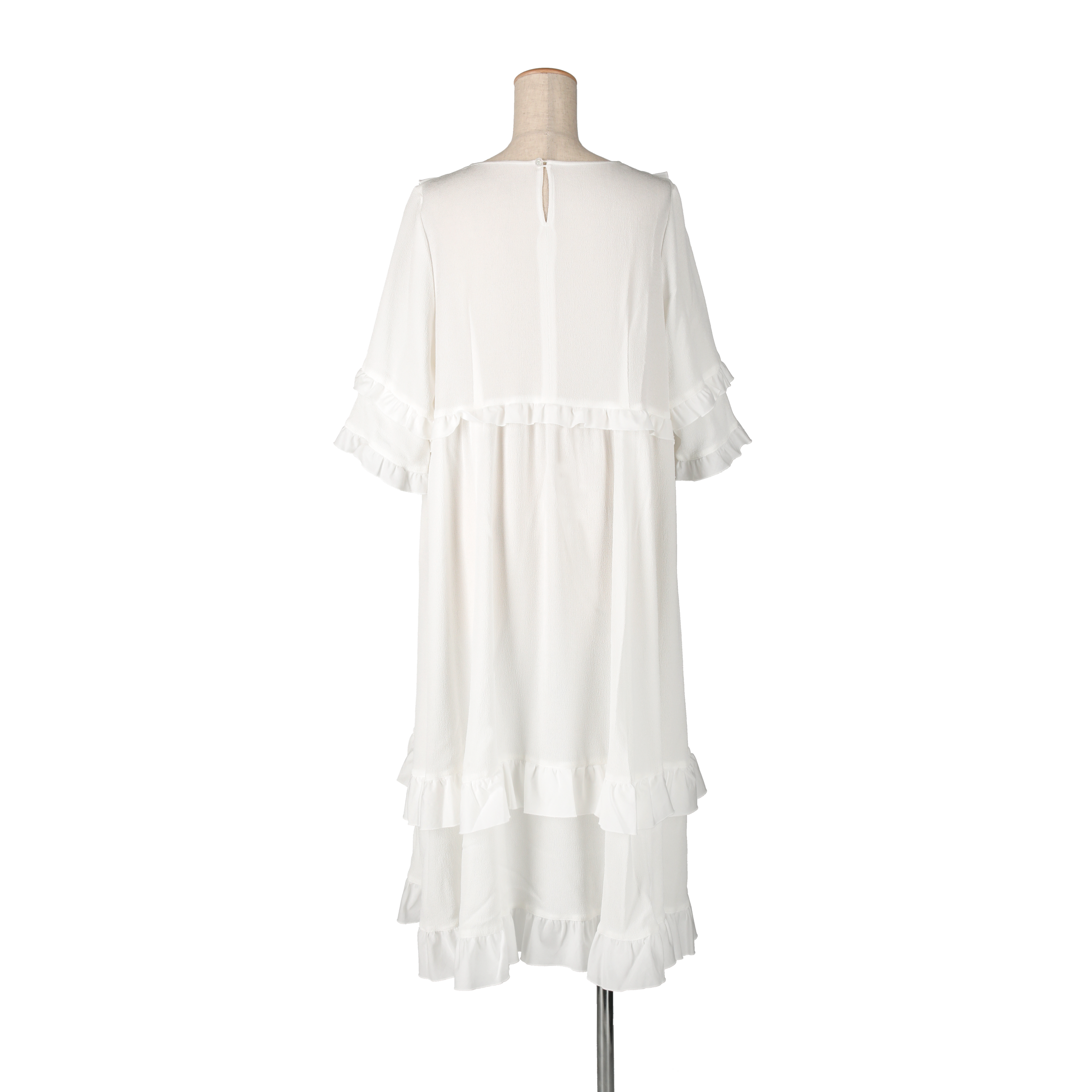 【WORKSHOP】常盤 "Nui-shibori"ruffle dress