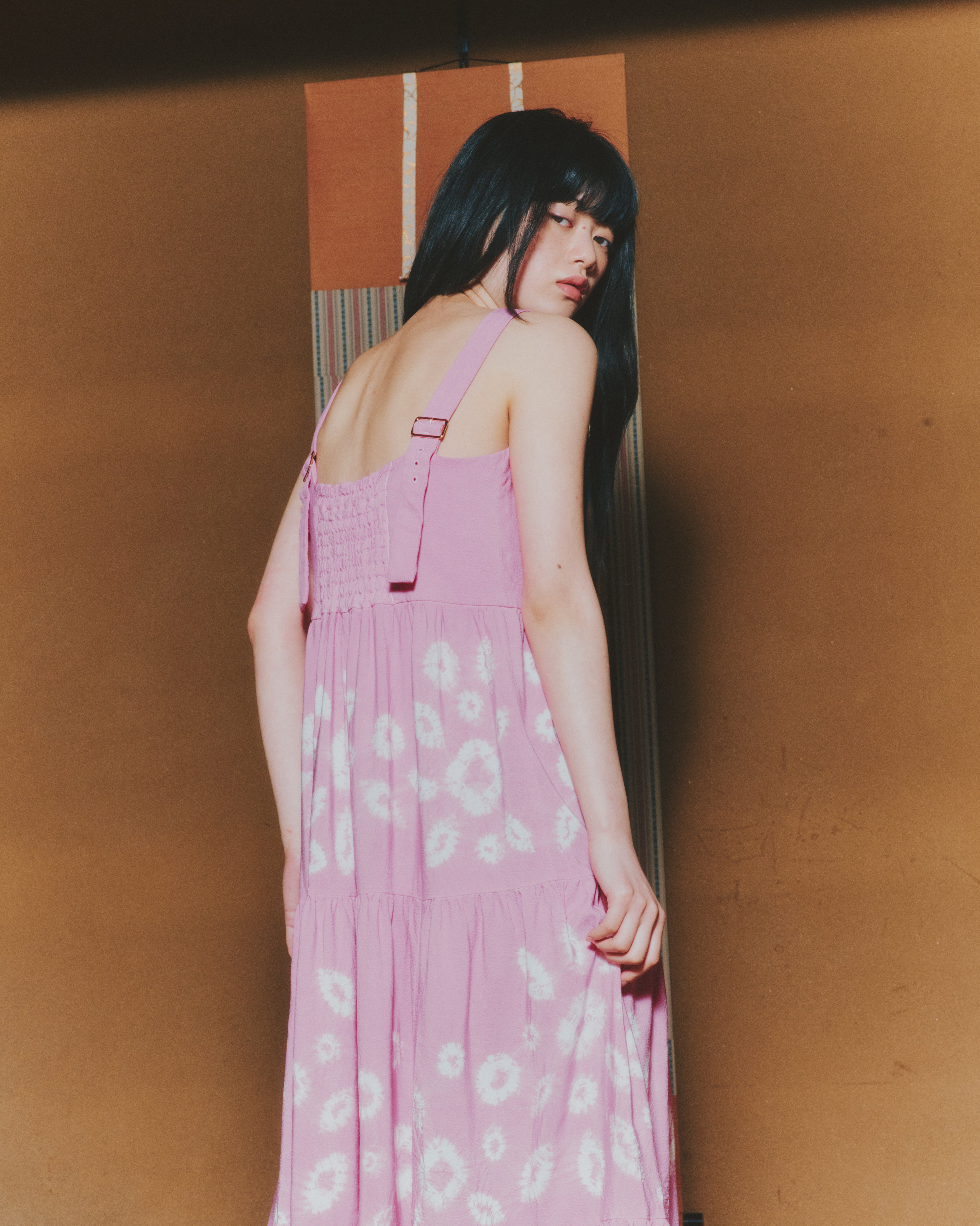 【WORKSHOP】桔梗 "Nui-shibori" Gathered tiered dress