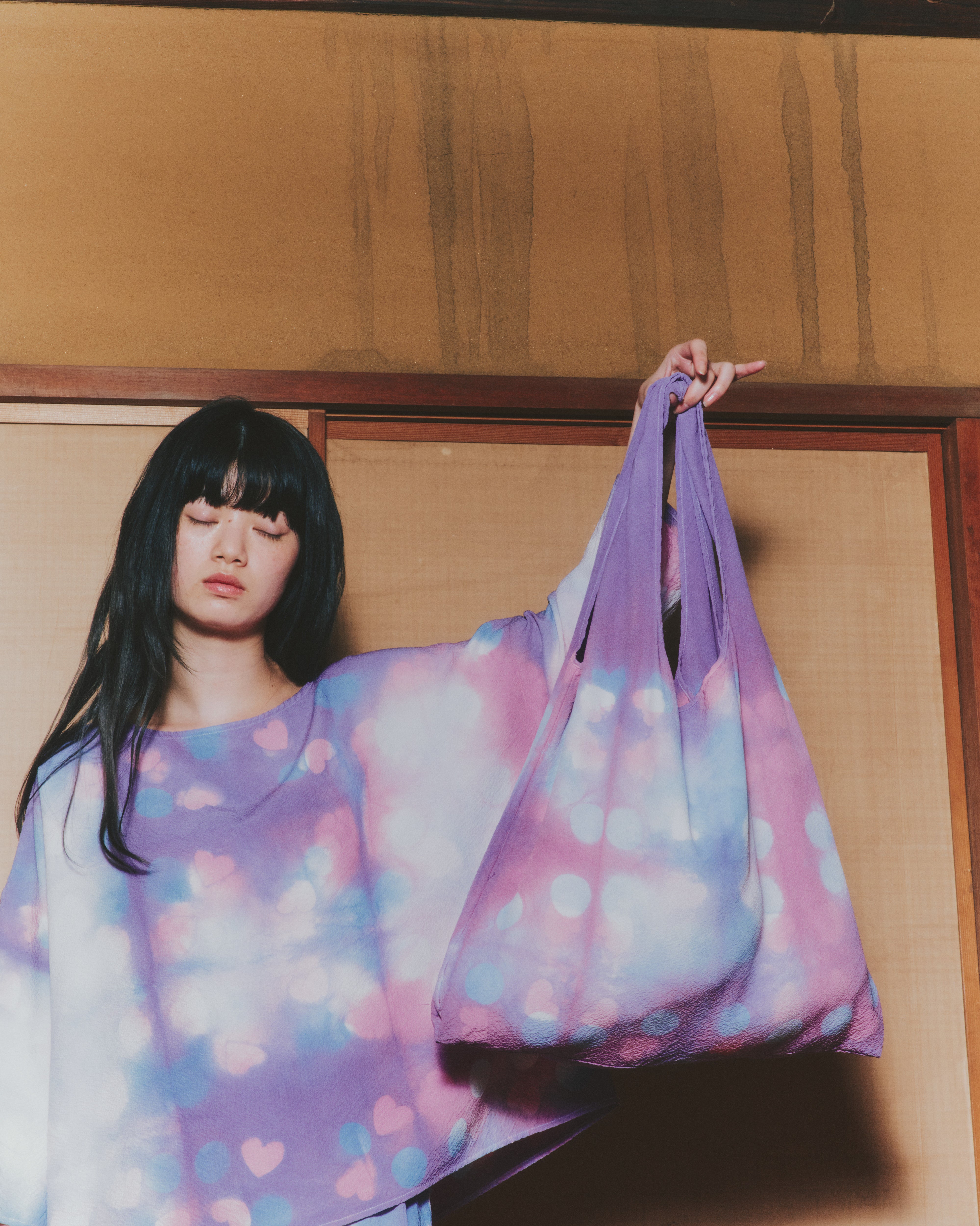 【ORDER】夢路 "Itajime-shibori" bag