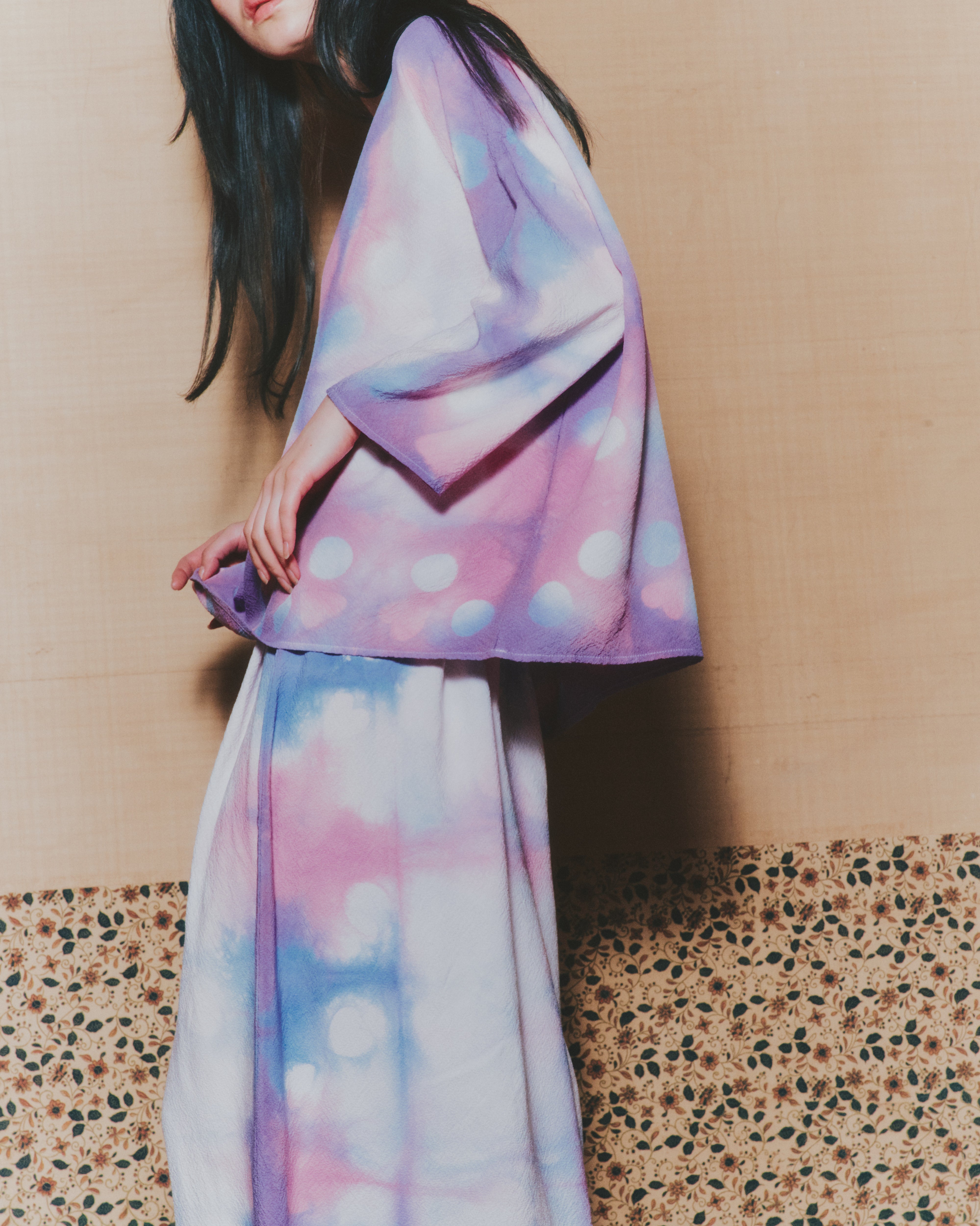 【ORDER】夢路 "Itajime-shibori" long skirt