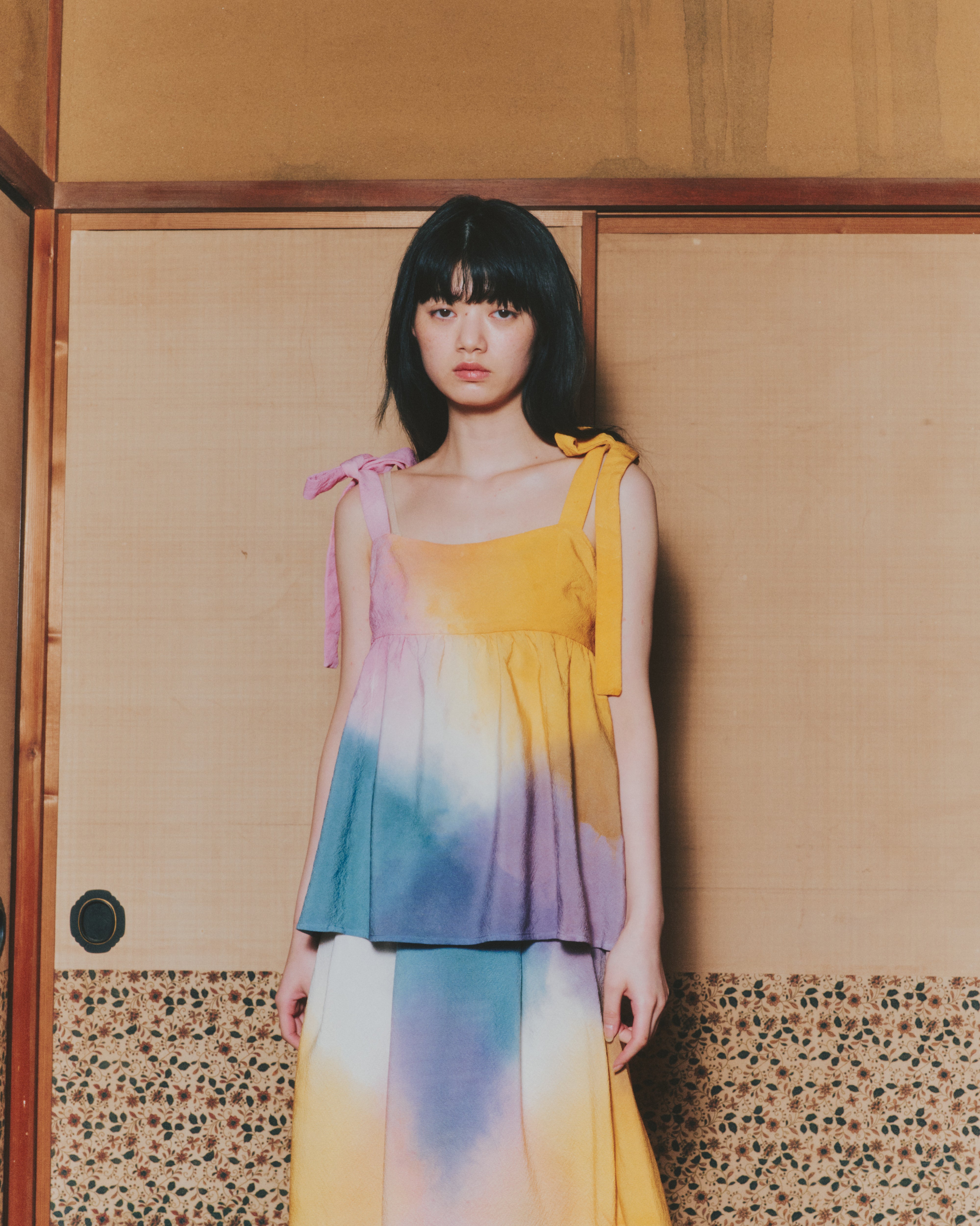 【ORDER】露草 Gradient-dyed long skirt