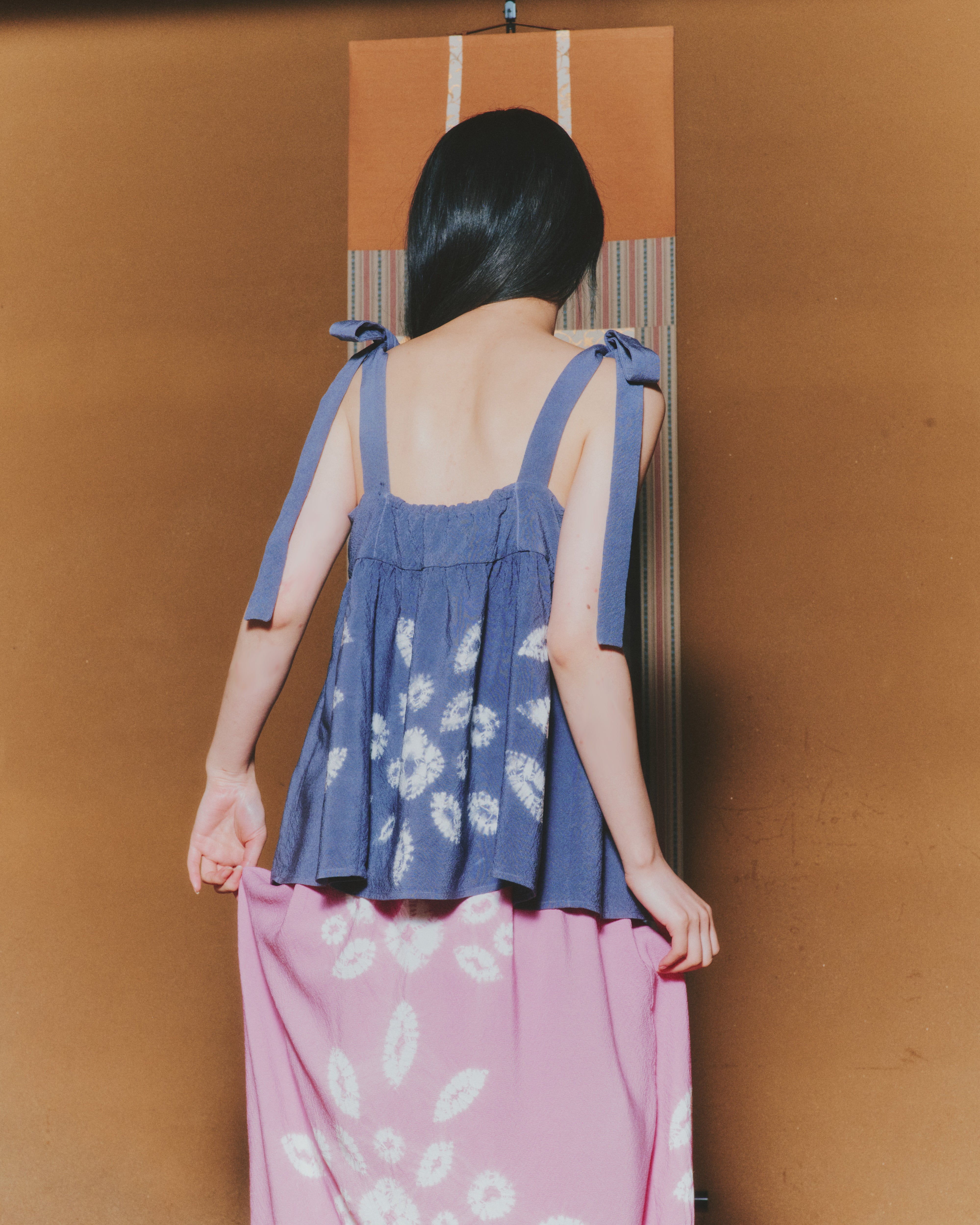 【WORKSHOP】桔梗 "Nui-shibori" ribbon camisole