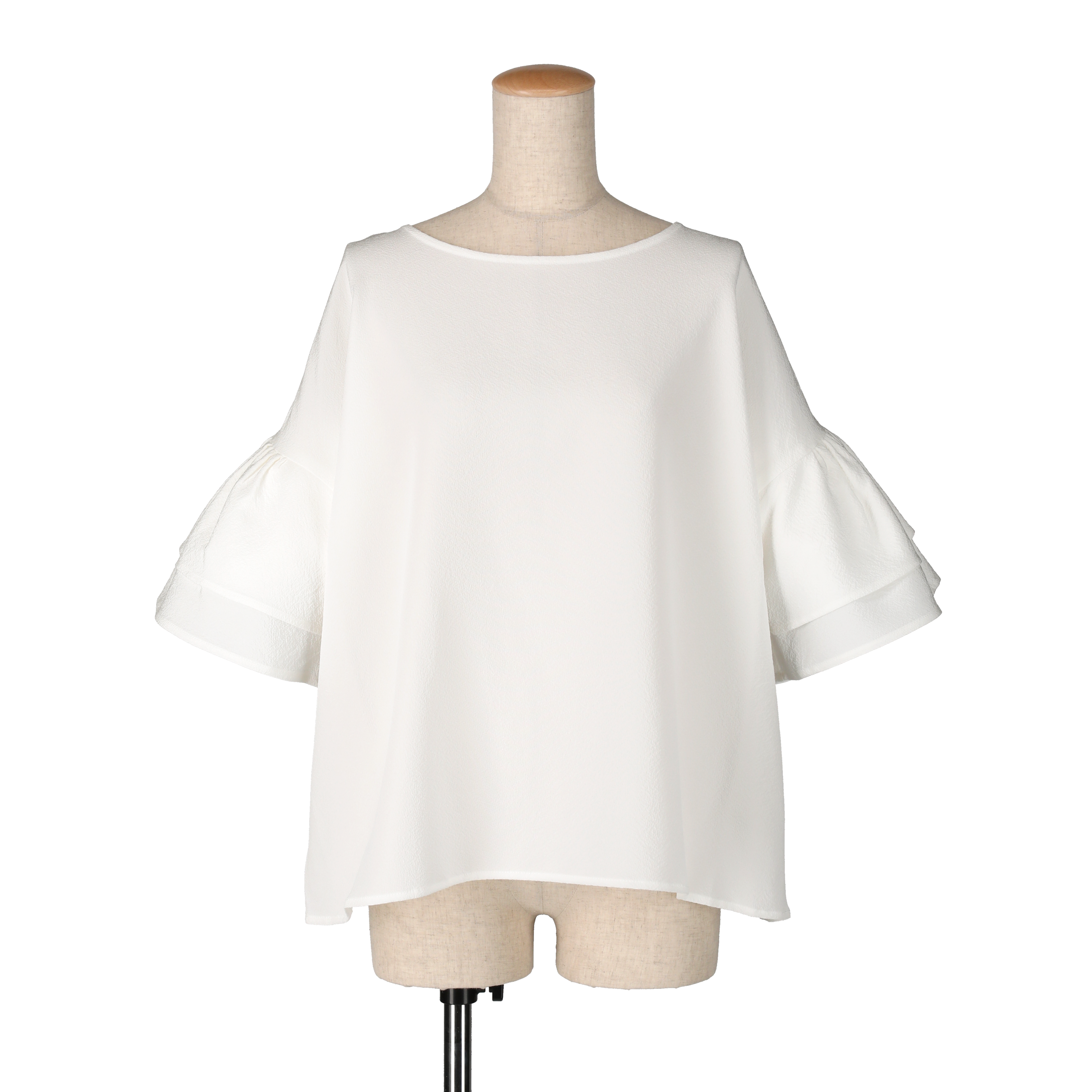 【WORKSHOP】 牡丹 Gradient-dyed gathered sleeve top