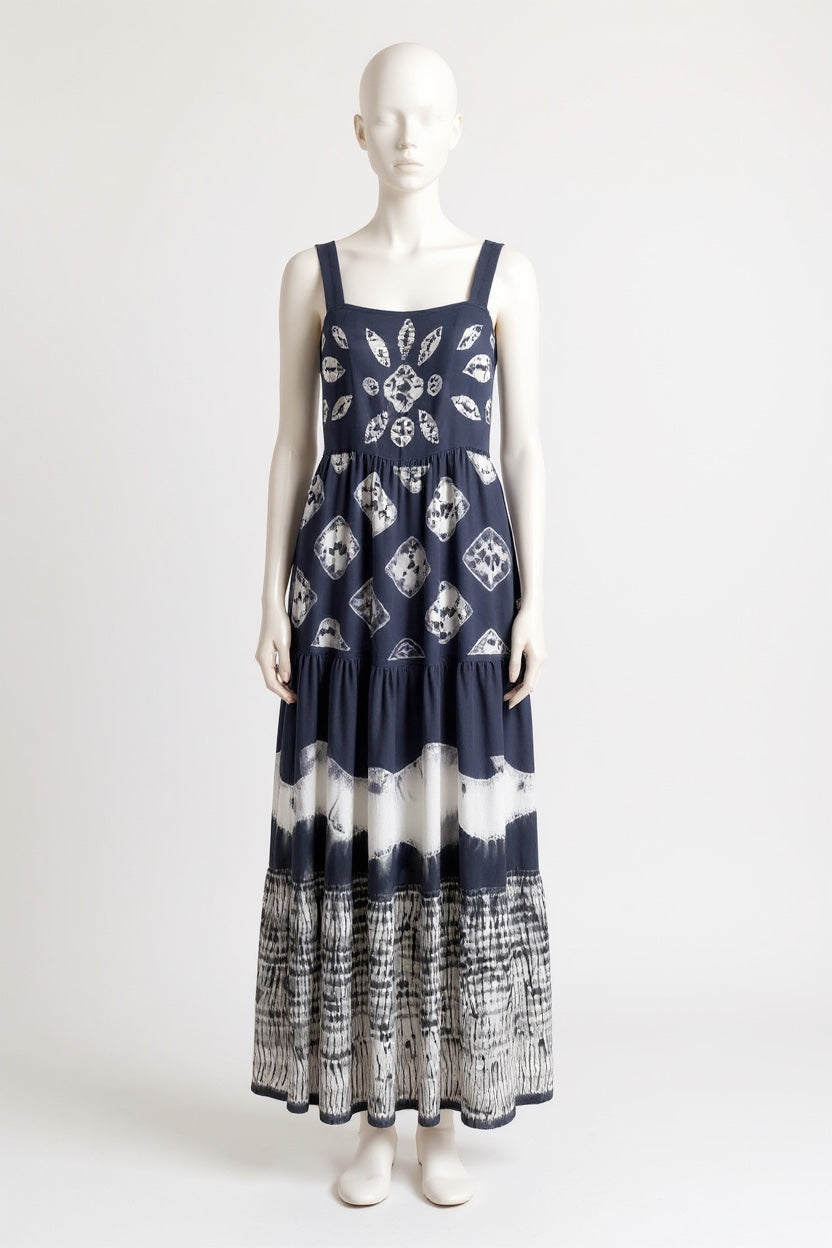 NUI SHIBORI Gathered Tiered Dress