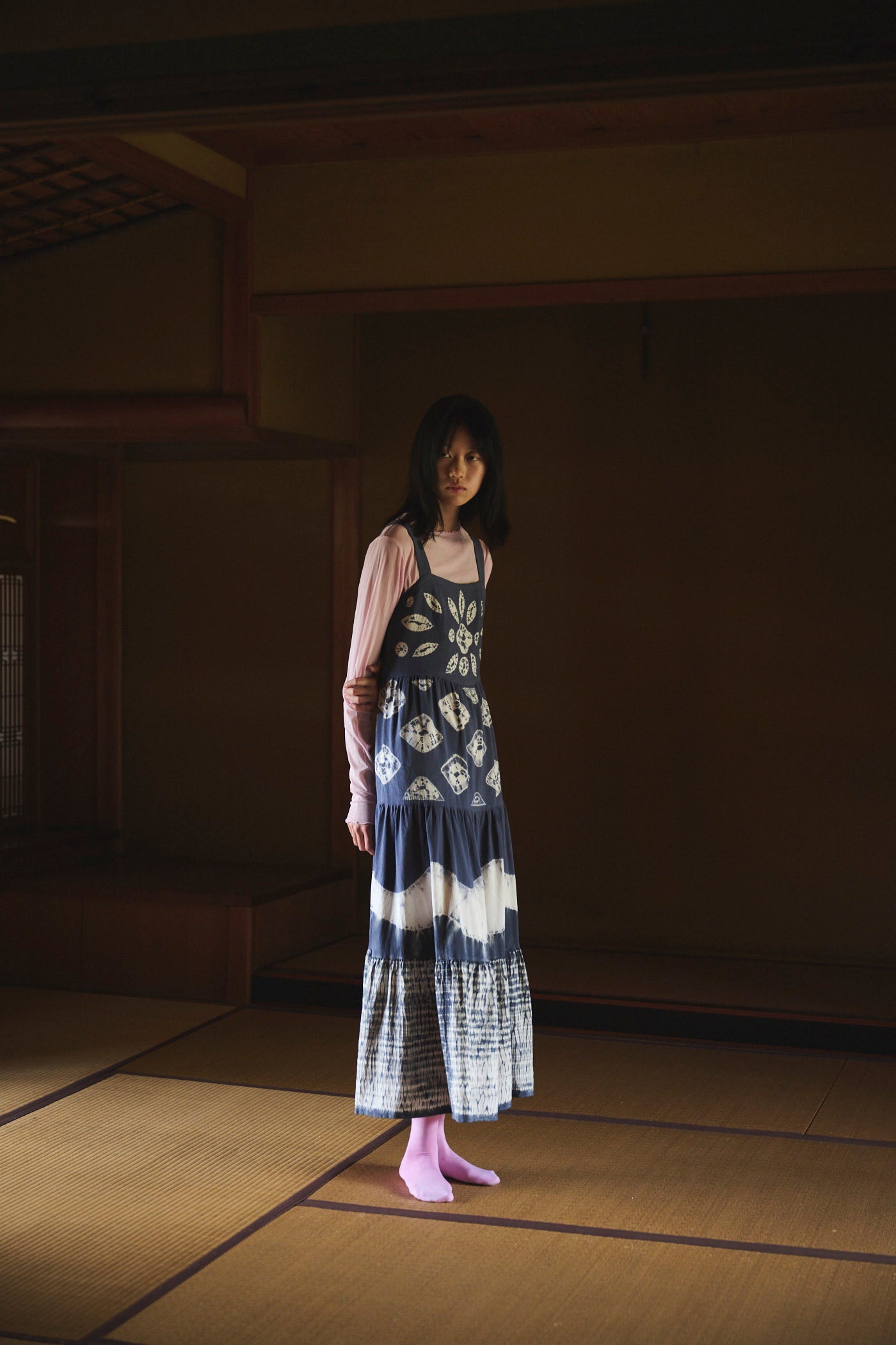 NUI SHIBORI Gathered Tiered Dress