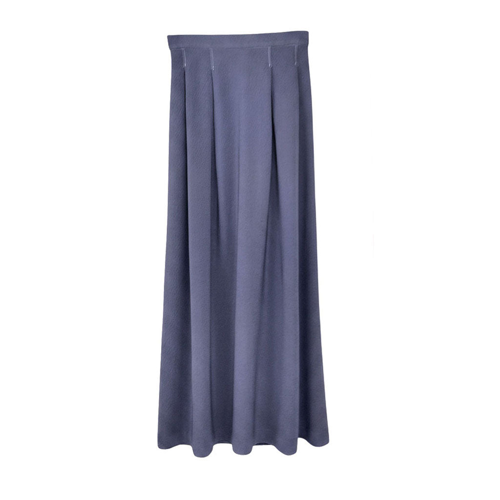 Logwood-Dyed Silk Long Skirt