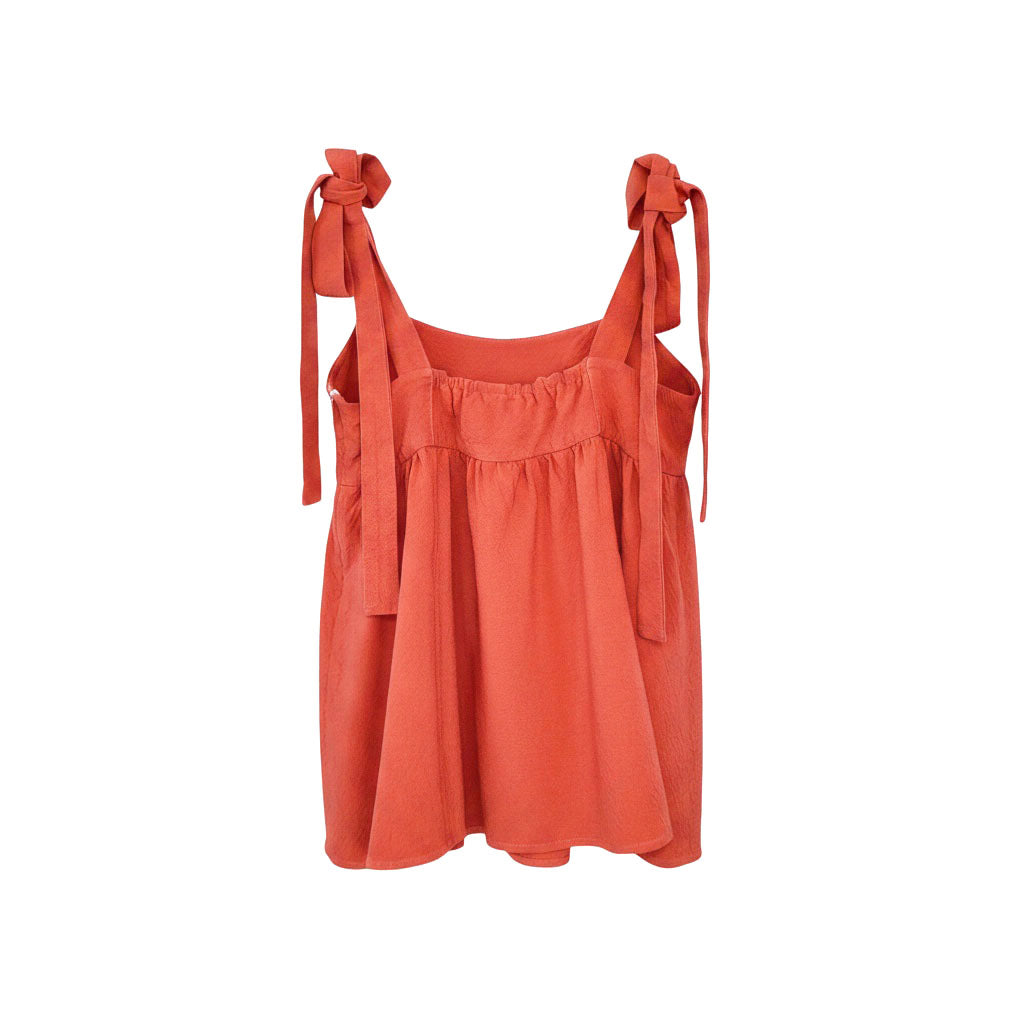 Madder-Dyed Silk Ribbon Camisole