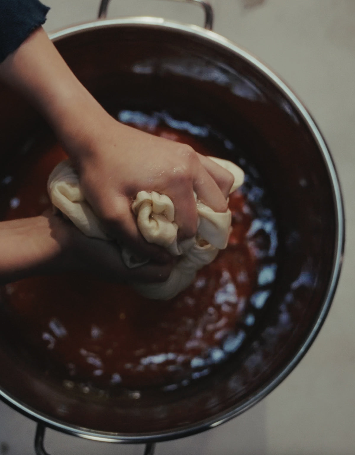 【WORKSHOP】 牡丹 Gradient-dyed gathered sleeve top