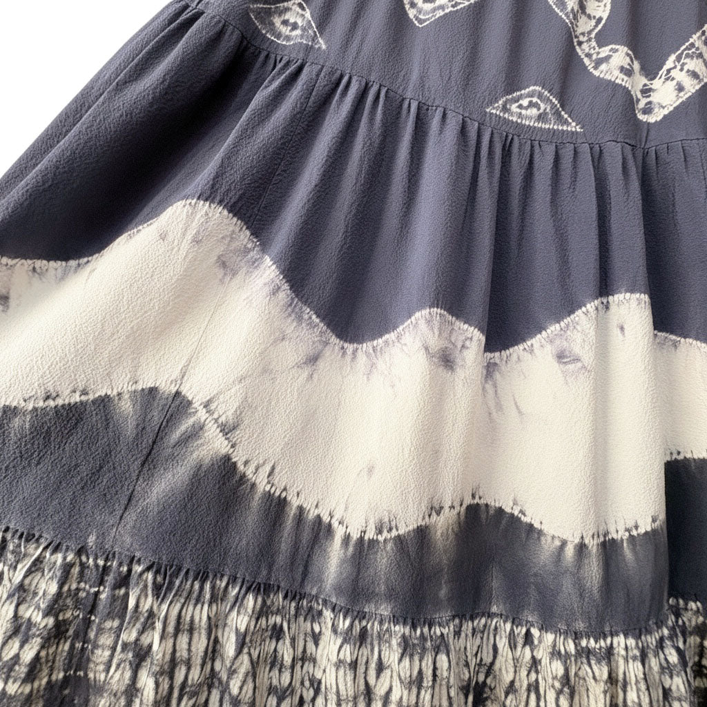 NUI SHIBORI Gathered Tiered Dress