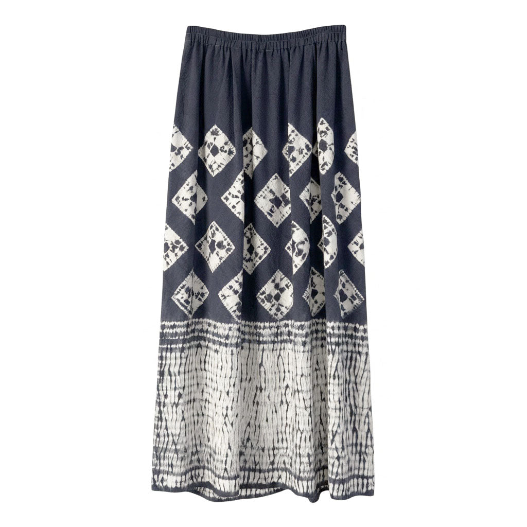NUI SHIBORI Logwood-Dyed Long Skirt