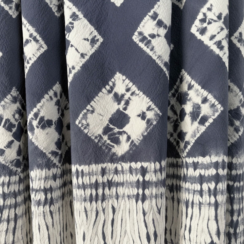 NUI SHIBORI Logwood-Dyed Long Skirt