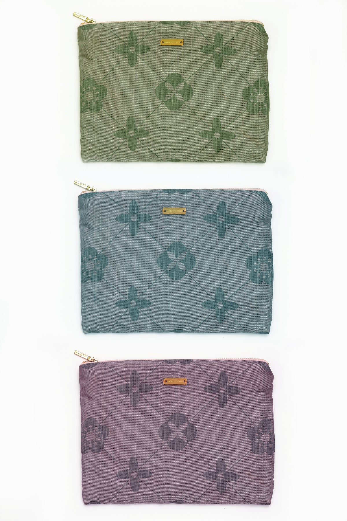 Natulral-Dyed Jacquard Silk Pouch