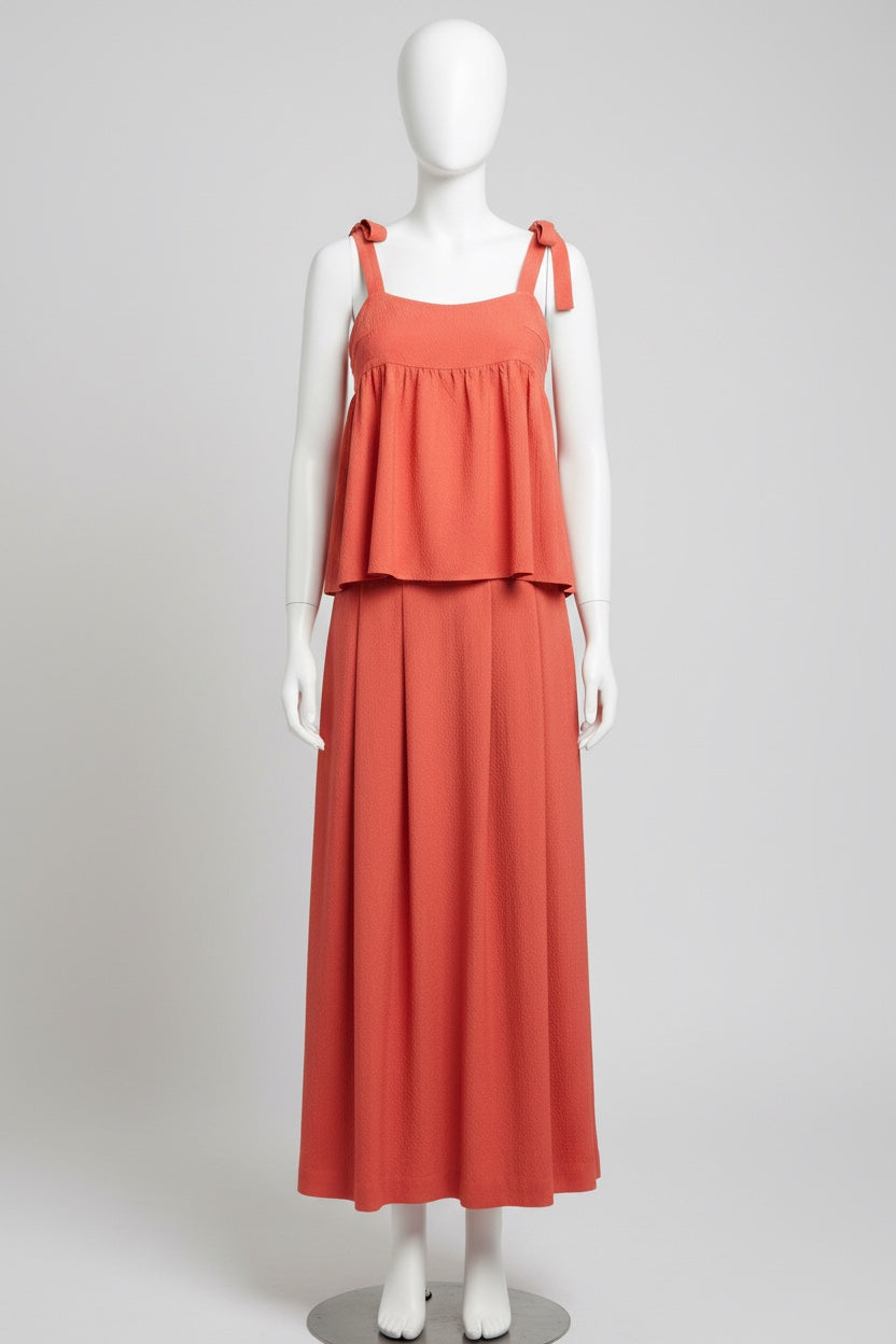 Madder-Dyed Silk Ribbon Camisole