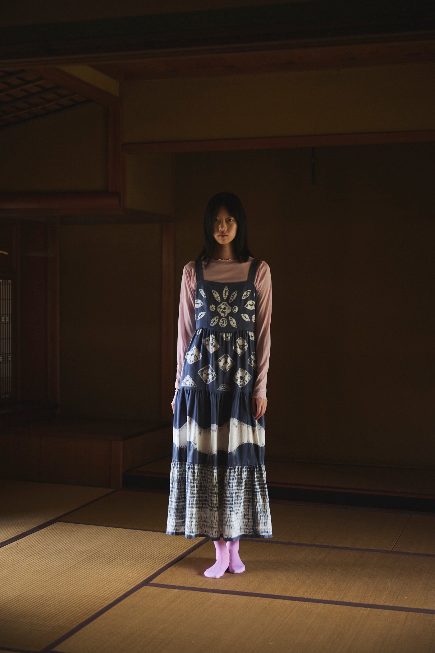 NUI SHIBORI  Gathered Tiered Dress
