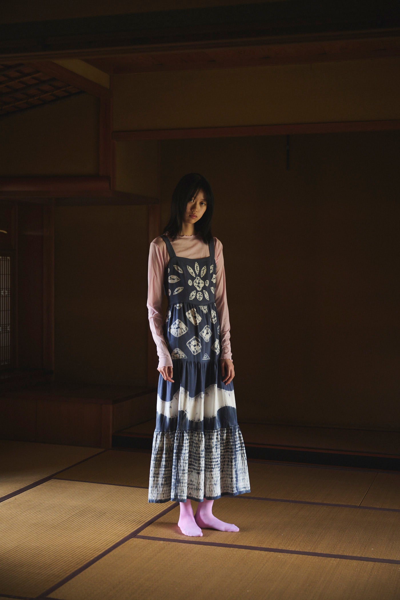 NUI SHIBORI  Gathered Tiered Dress