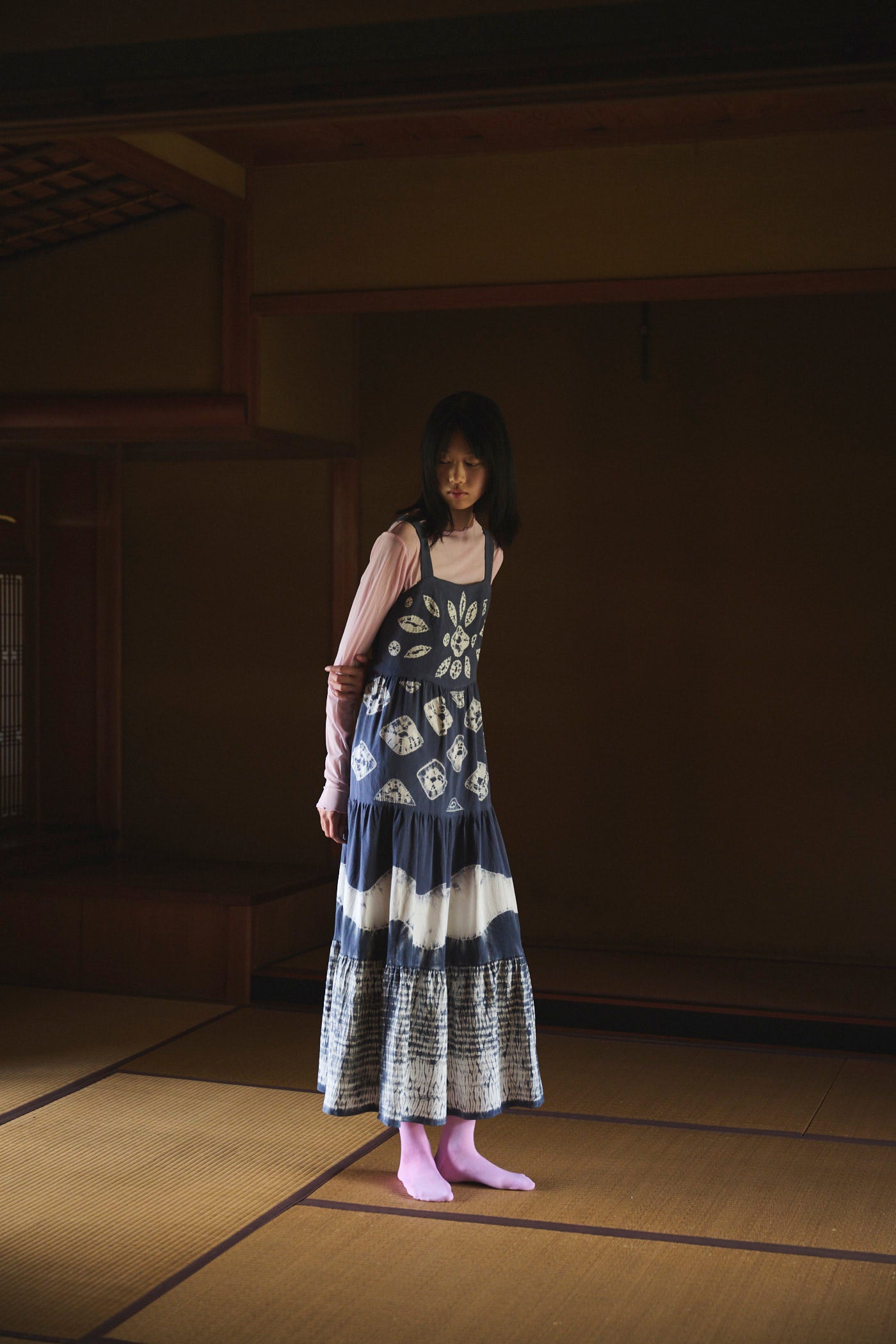 NUI SHIBORI  Gathered Tiered Dress
