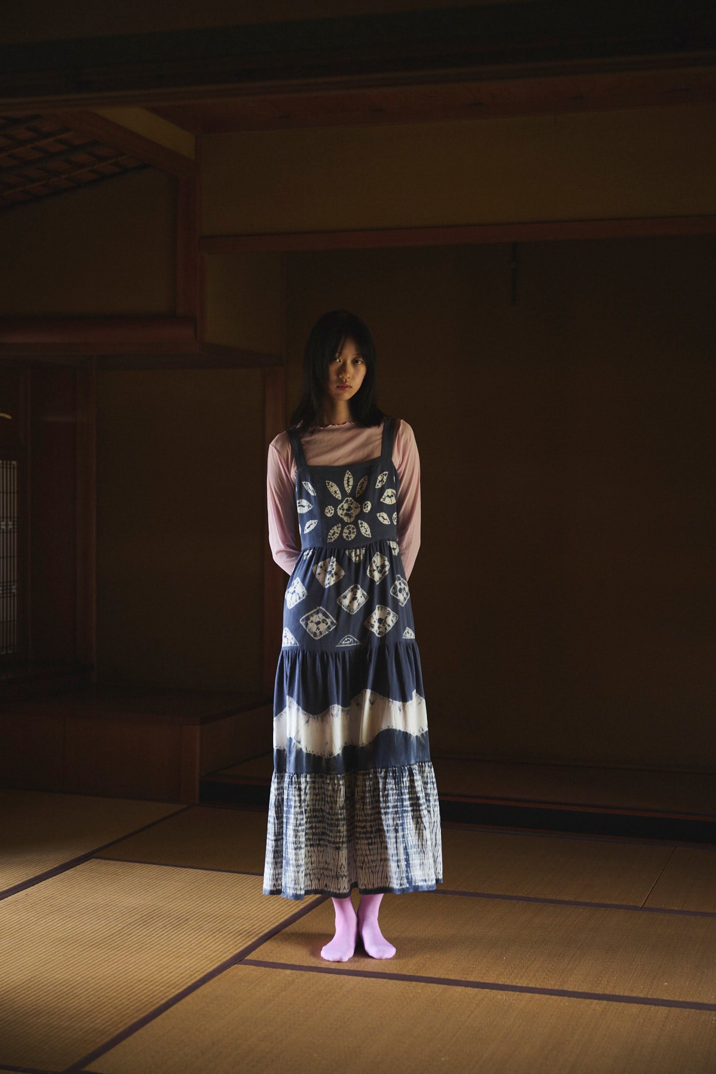NUI SHIBORI  Gathered Tiered Dress