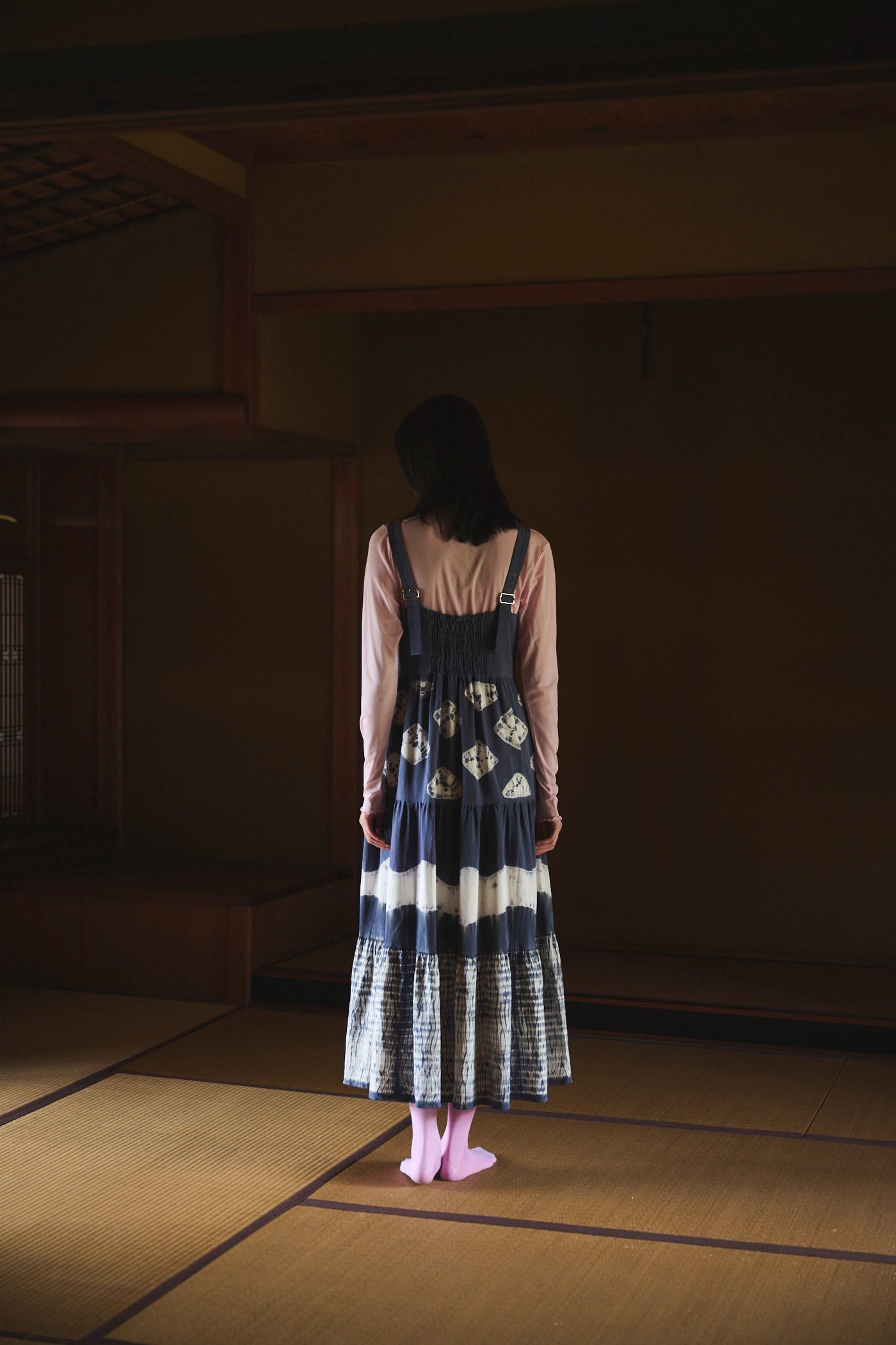 NUI SHIBORI  Gathered Tiered Dress