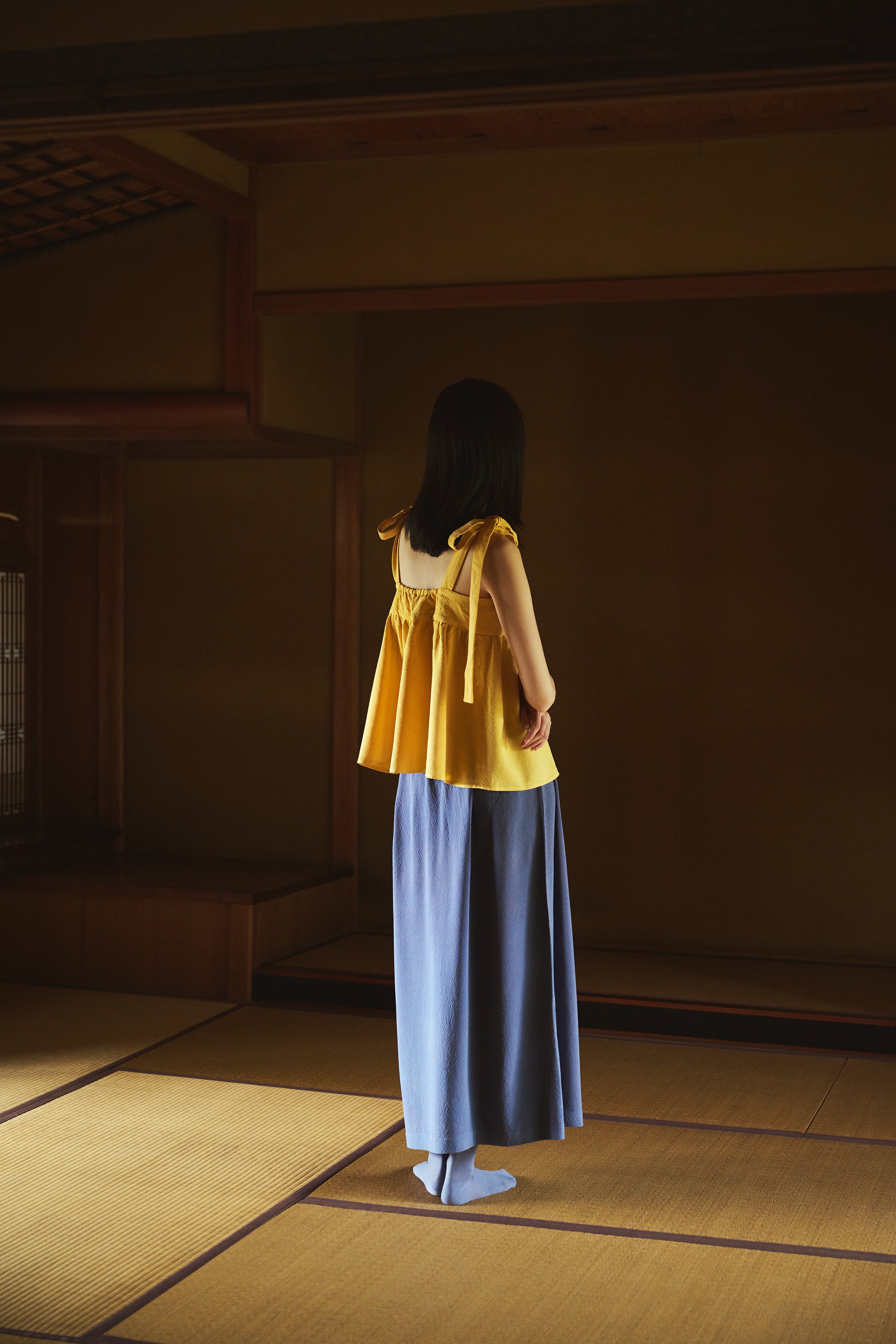 Marigold-Dyed Silk Ribbon Camisole