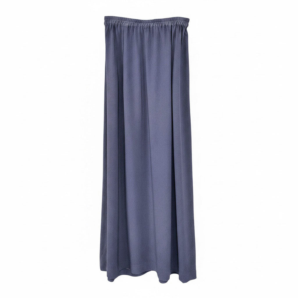 Logwood-Dyed Silk Long Skirt