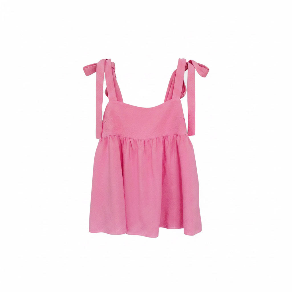 Cochineal-Dyed Silk Ribbon Camisole