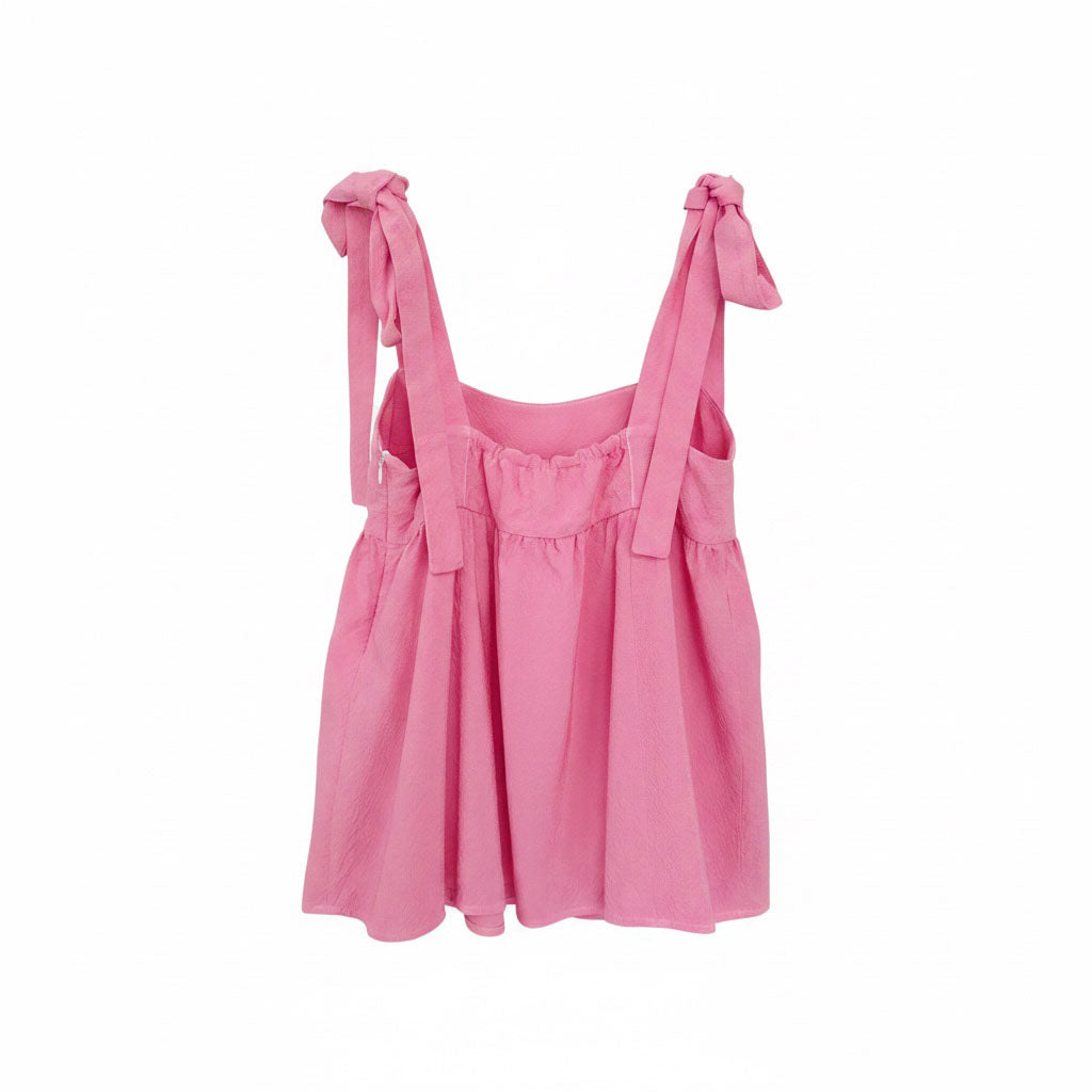 Cochineal-Dyed Silk Ribbon Camisole