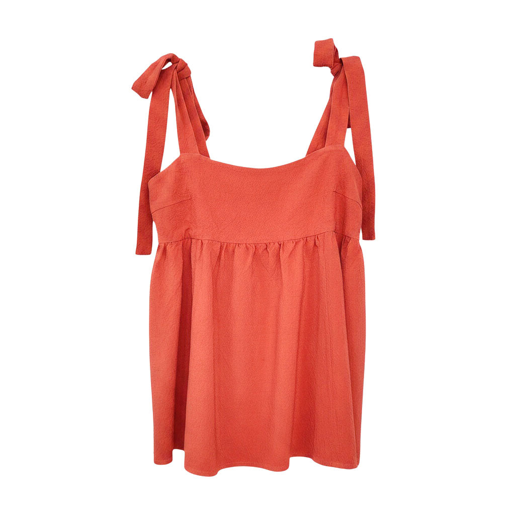Madder-Dyed Silk Ribbon Camisole