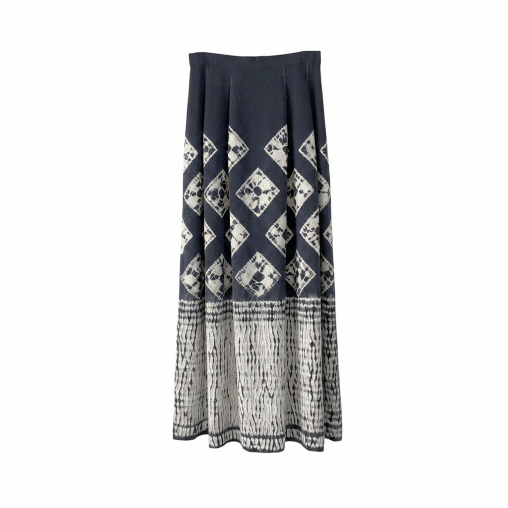 NUI SHIBORI Logwood-Dyed Long Skirt
