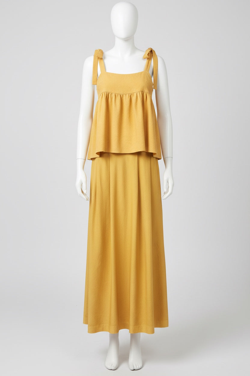 Marigold-Dyed Silk Ribbon Camisole