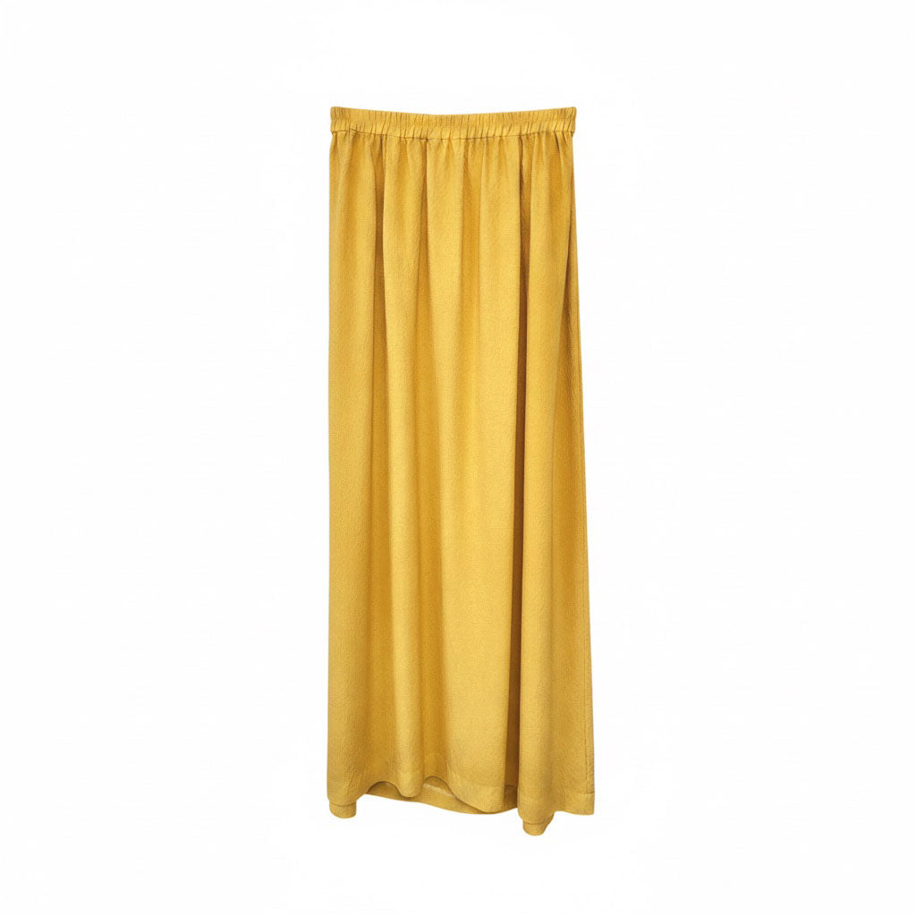 Marigold-Dyed Silk Long Skirt