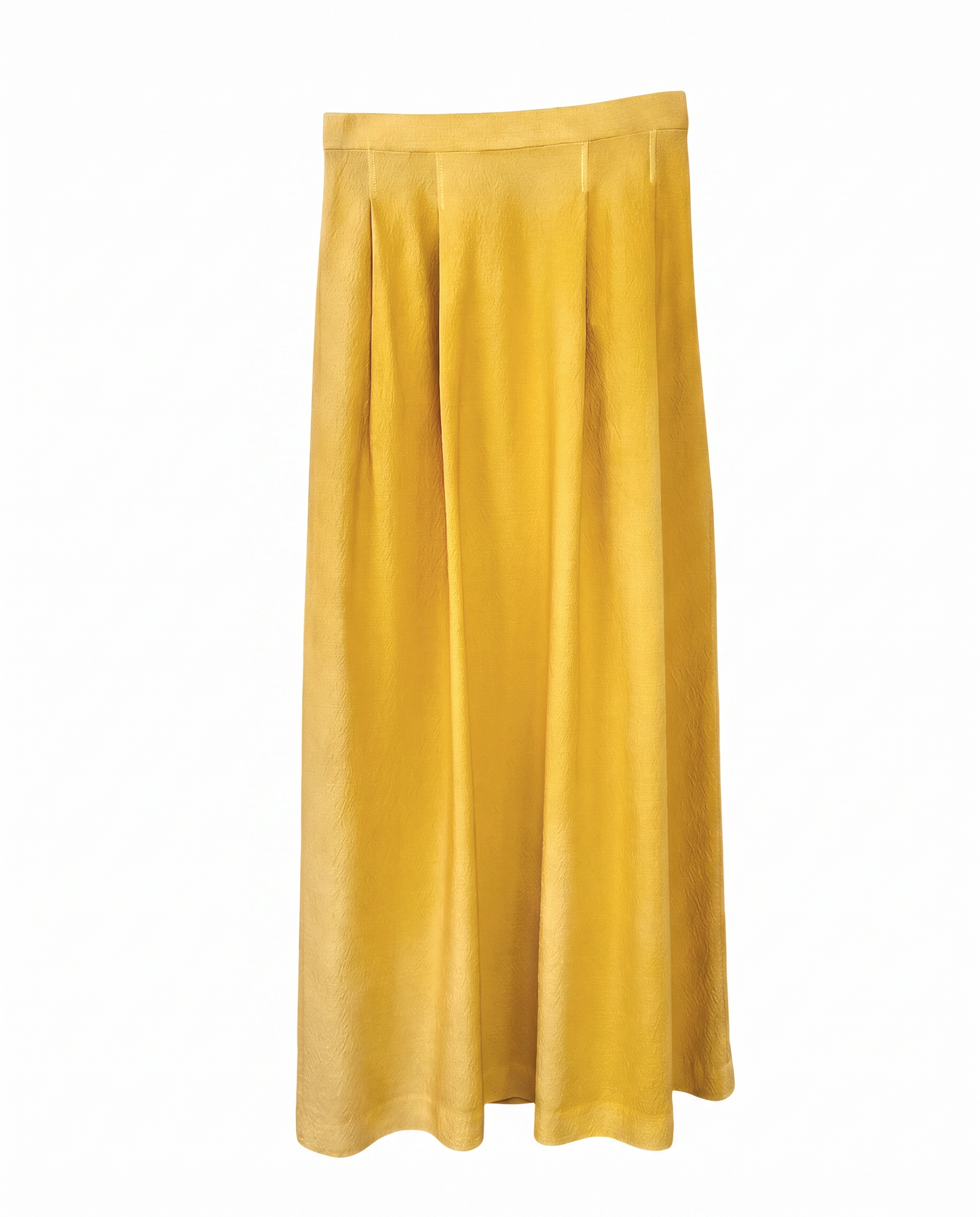 Marigold-Dyed Silk Long Skirt
